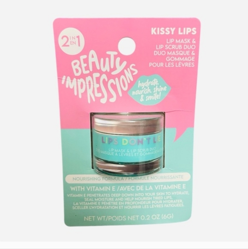 Impressions Kissy Lips Lip Mask & Scrub Duo - Pink and Blue